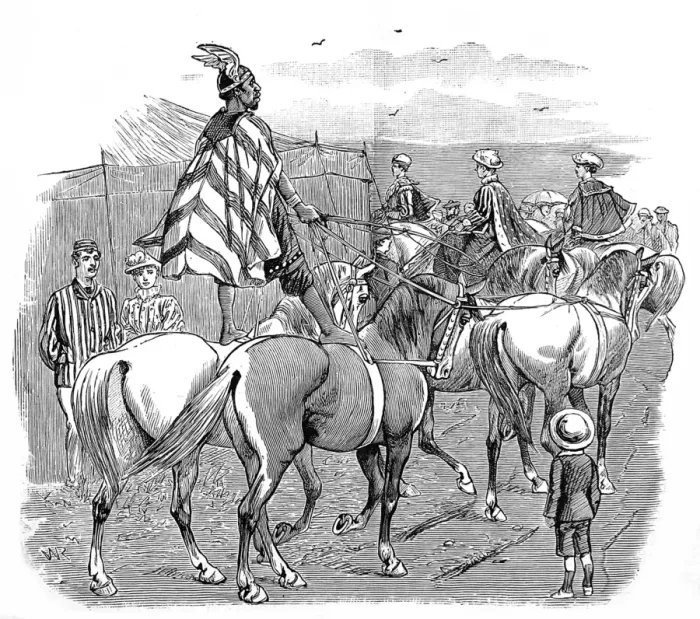 Framed Print : Circus Procession, c. 1886