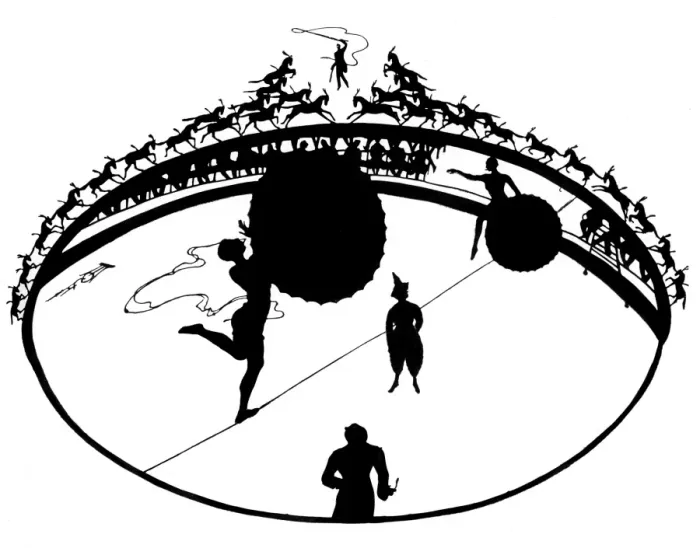 Framed Print : Circus Silhouette