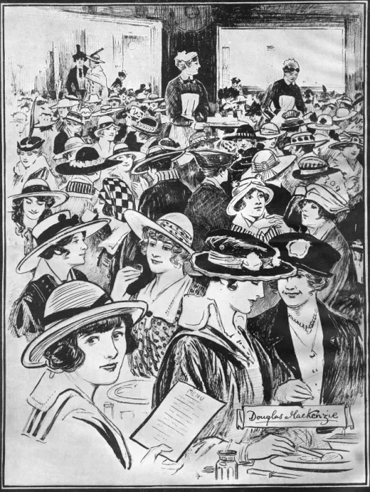 Framed Print : City Restaurant in London during World War One