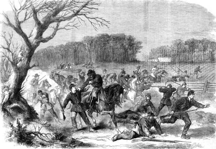 Framed Print : The Civil War in America, advanced post of General Blenker s