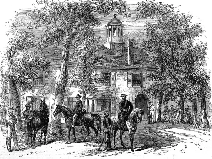 Framed Print : The Civil War in America. Fairfax Courthouse, the headquarte Framed Print : The Civil War in America. Fairfax Courthouse, the headquarte