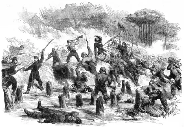 Framed Print : The Civil war in America: General Burnsides expedition