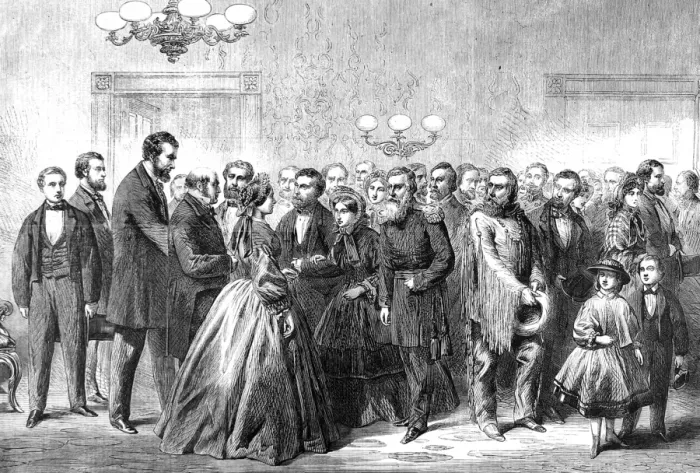 Framed Print : The Civil War in America: New Year reception in the White Ho Framed Print : The Civil War in America: New Year reception in the White Ho