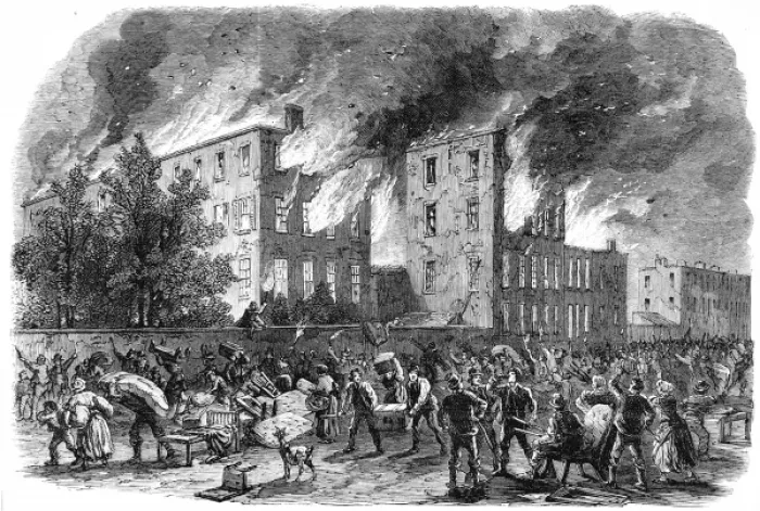 Framed Print : The Civil War in America: Riots in New York