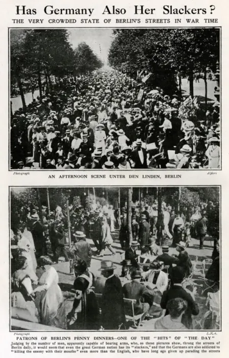 Framed Print : Two civilian scenes in Berlin, WW1 Framed Print : Two civilian scenes in Berlin, WW1