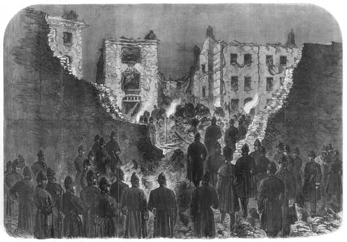 Framed Print : Clerkenwell Prison explosion Framed Print : Clerkenwell Prison explosion