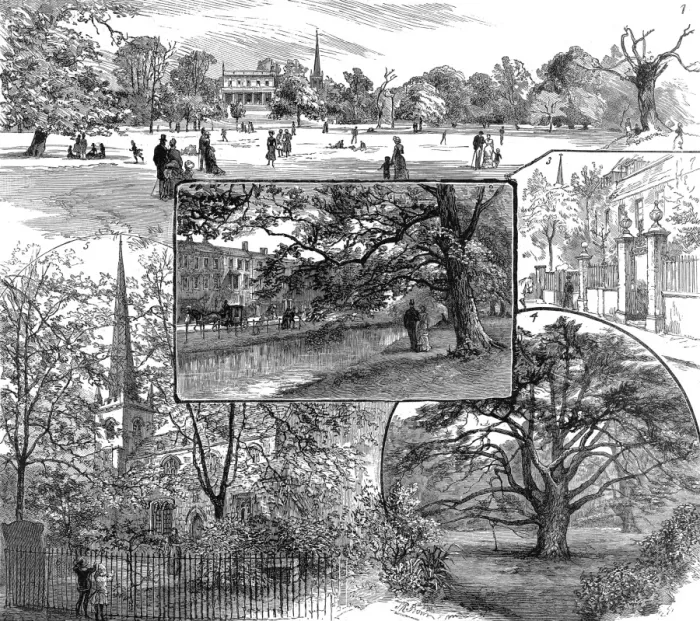 Framed Print : Clissold Park, Stoke Newington, London, 1885 Framed Print : Clissold Park, Stoke Newington, London, 1885