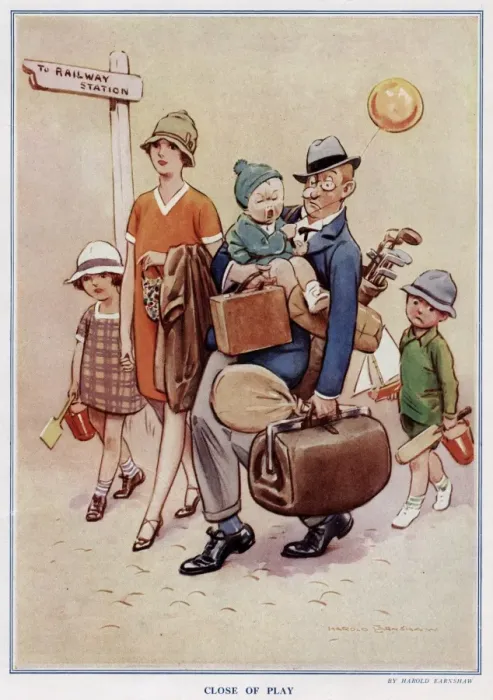 Framed Print : Close of Play by Harold Earnshaw