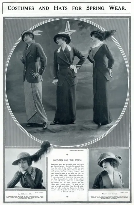 Framed Print : Clothing and hats for womens spring wear 1913 Framed Print : Clothing and hats for womens spring wear 1913