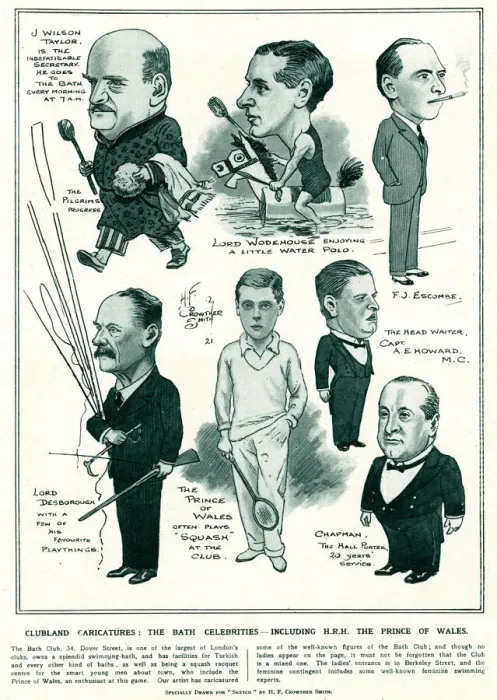 Framed Print : Clubland caricatures: the Bath celebrities 1921 Framed Print : Clubland caricatures: the Bath celebrities 1921