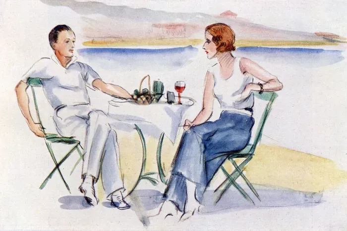 Framed Print : Cocktail time at Cap d Antibes, Marquise de Casa Maury