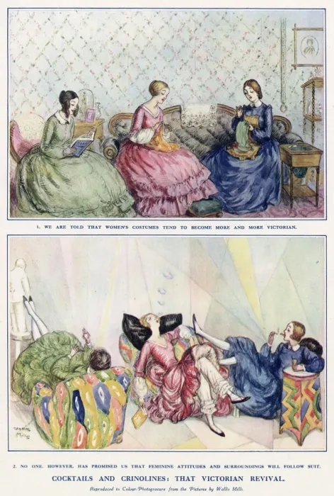Framed Print : Cocktails and Crinolines, 1929 Cocktails and Crinolines: That Victorian Revival. 1 Framed Print : Cocktails and Crinolines, 1929 Cocktails and Crinolines: That Victorian Revival. 1