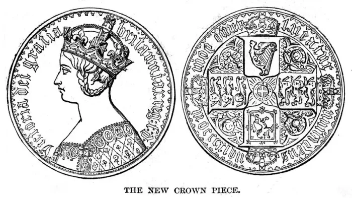 Framed Print : COIN / VICTORIA CROWN 1847 Framed Print : COIN / VICTORIA CROWN 1847