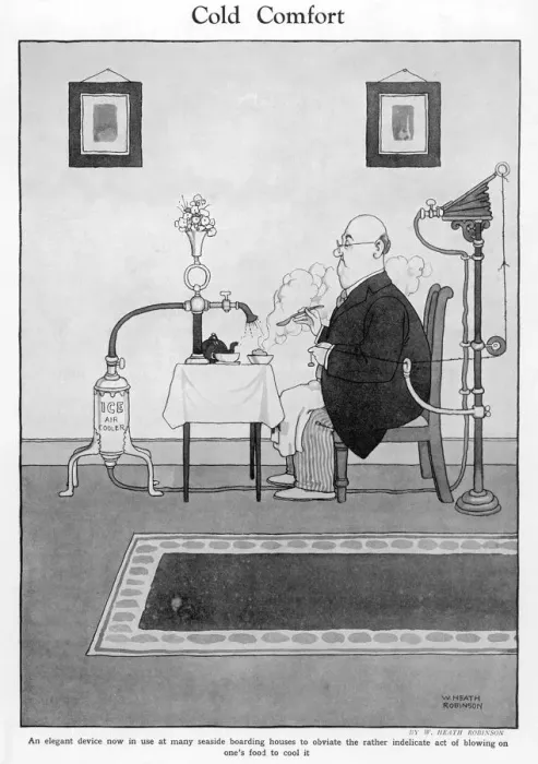 Framed Print : Cold Comfort by W. Heath Robinson