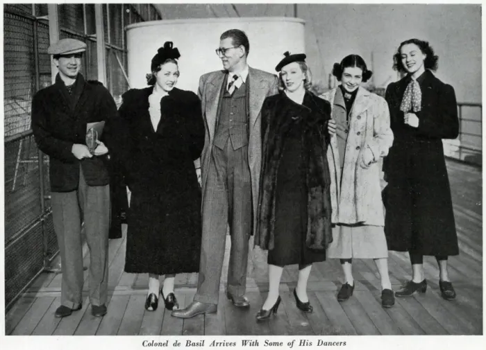 Framed Print : Colonel de Basil & dancers arrives in England on Normandie Framed Print : Colonel de Basil & dancers arrives in England on Normandie