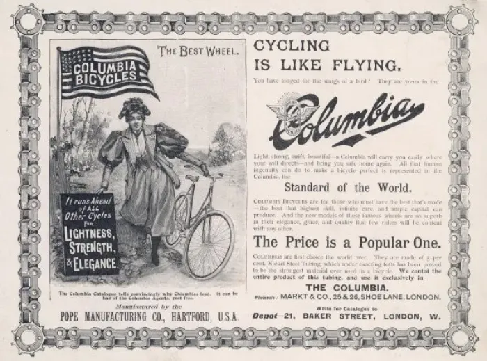 Framed Print : Columbia Advertisement Framed Print : Columbia Advertisement