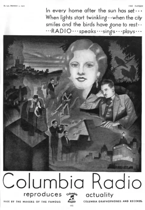 Framed Print : Columbia radio advertisement Framed Print : Columbia radio advertisement