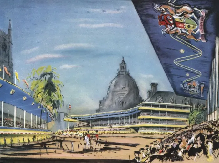 Framed Print : Commonwealth and Empire Stands at Coronation, 1953 Framed Print : Commonwealth and Empire Stands at Coronation, 1953