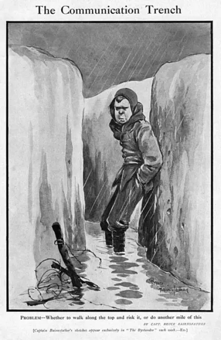 Framed Print : The Communication Trench by Bruce Bairnsfather Framed Print : The Communication Trench by Bruce Bairnsfather