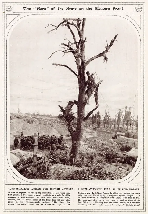 Framed Print : Communications During the British Advance 1916