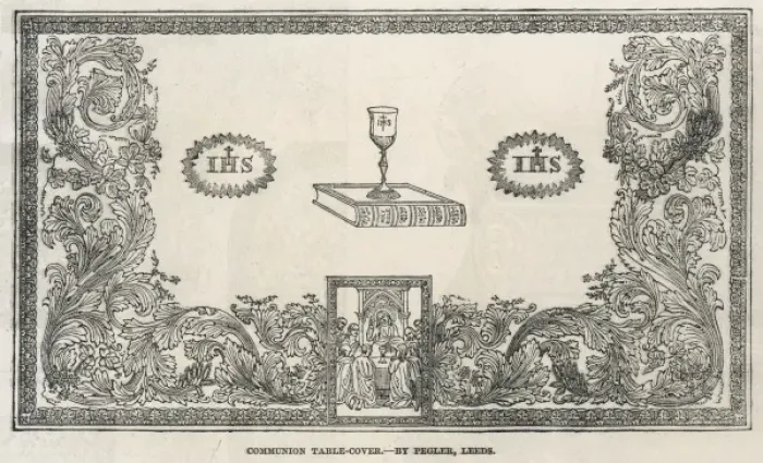Framed Print : Communion table-cover