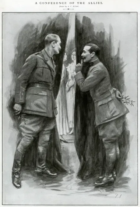 Framed Print : A Conference of the Allies 1917