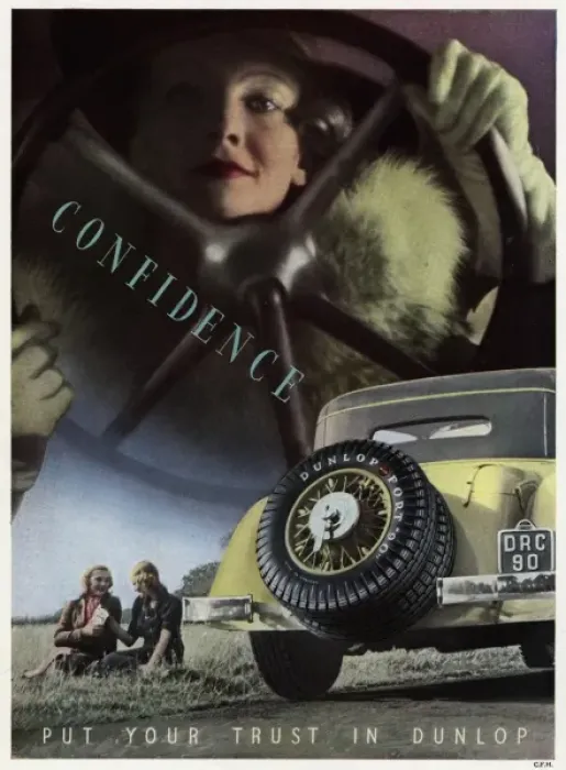 Framed Print : Confidence put your trust in Dunlop