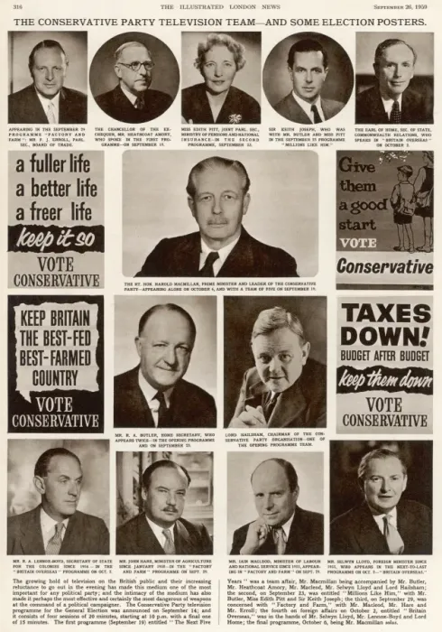 Framed Print : Conservative party television team