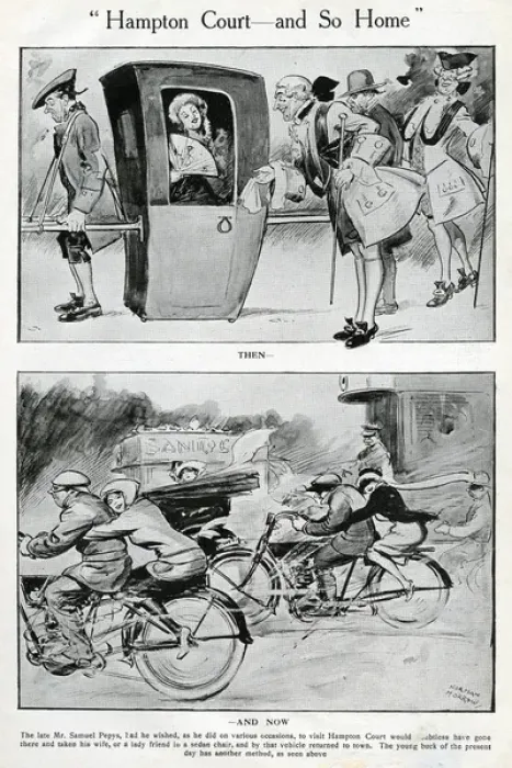 Framed Print : Two contrasting forms of transport, then and now