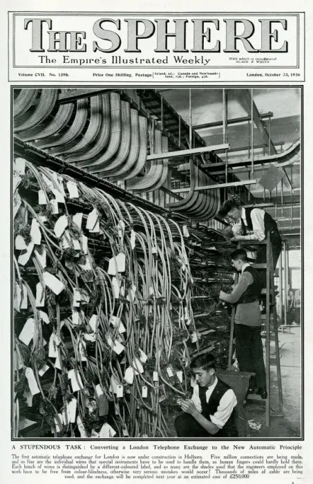 Framed Print : Converting a London telephone exchange Framed Print : Converting a London telephone exchange