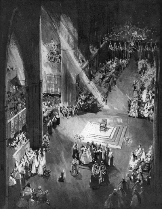 Framed Print : Coronation 1953 - Crowning of Queen Elizabeth II Framed Print : Coronation 1953 - Crowning of Queen Elizabeth II
