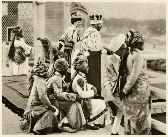 Framed Print : Coronation Durbar, Delhi - King George and Queen Mary