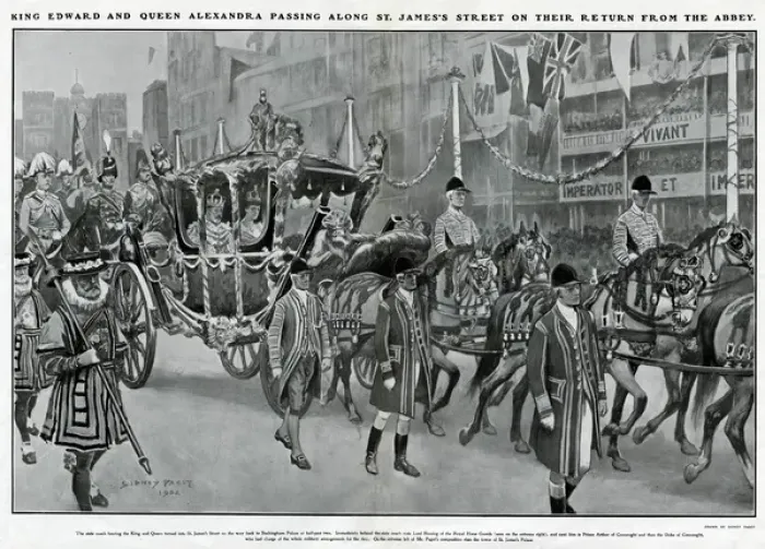 Framed Print : Coronation Edward VII & Alexandra returning from Abbey Framed Print : Coronation Edward VII & Alexandra returning from Abbey