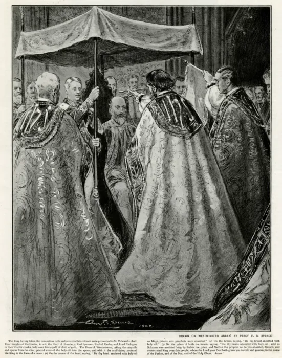 Framed Print : Coronation of Edward VII ceremony of atonement