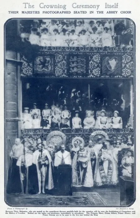 Framed Print : Coronation of King George V, crowning ceremony 1911 Framed Print : Coronation of King George V, crowning ceremony 1911