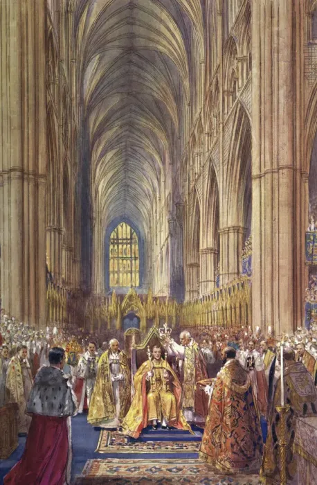 Framed Print : The coronation of King George VI Framed Print : The coronation of King George VI