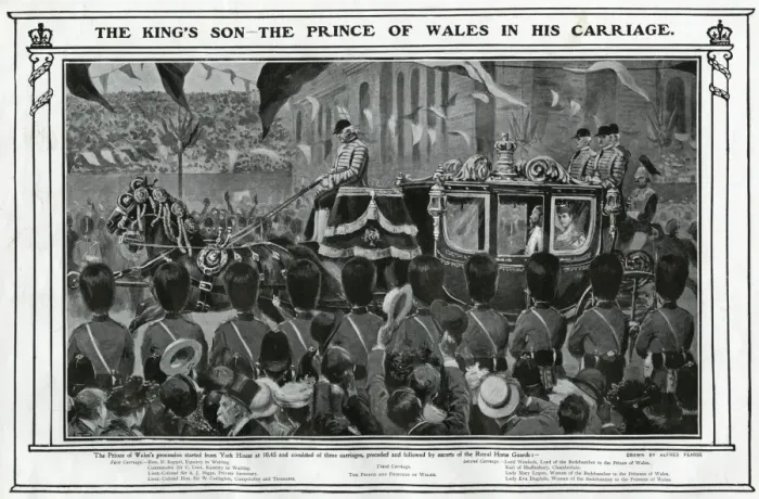 Framed Print : Coronation of Prince Edward in carriage Framed Print : Coronation of Prince Edward in carriage