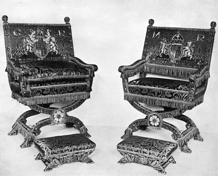 Framed Print : Coronation thrones, 1911