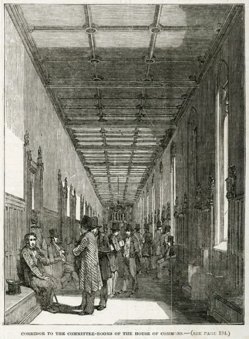 Framed Print : Corridor to the Committee-Rooms of House of Commons