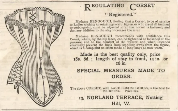 Framed Print : Corset Advert
