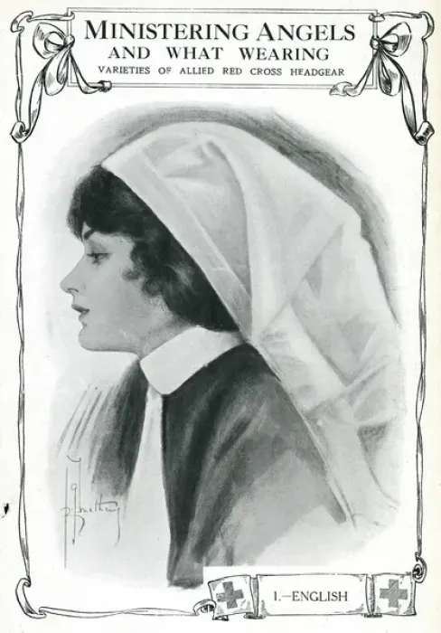 Framed Print : Costumes of the Red Cross: an English nurse, 1915