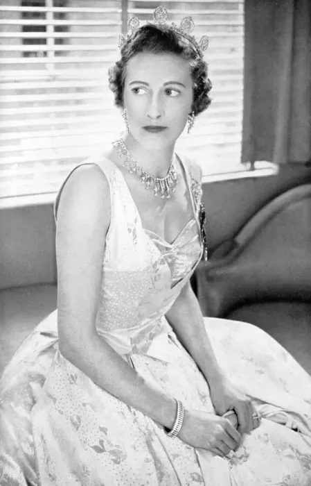 Framed Print : Countess of Leicester in her Coronation outfit Framed Print : Countess of Leicester in her Coronation outfit