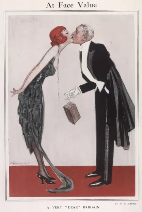 Framed Print : Couple Kissing 1920s Framed Print : Couple Kissing 1920s