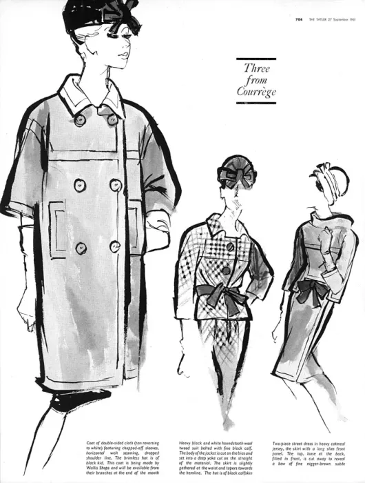 Framed Print : Courreges fashion, 1961