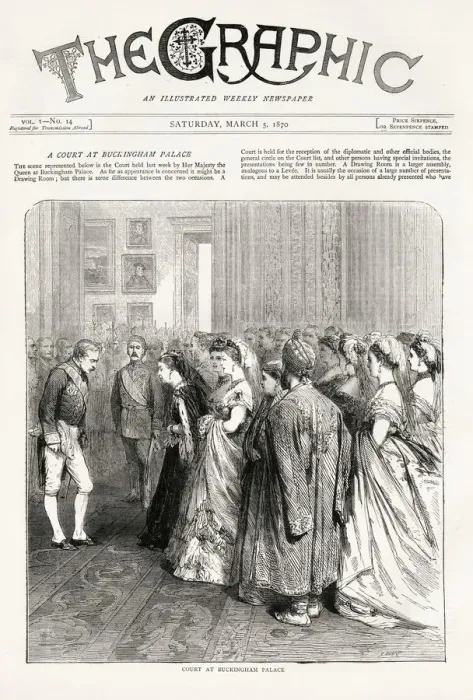 Framed Print : Court held by Queen Victoria at Buckingham Palace Framed Print : Court held by Queen Victoria at Buckingham Palace