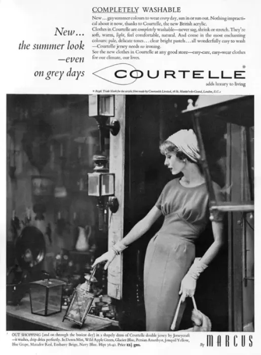 Framed Print : Courtelle advertisement, Marcus dress 1959 Framed Print : Courtelle advertisement, Marcus dress 1959