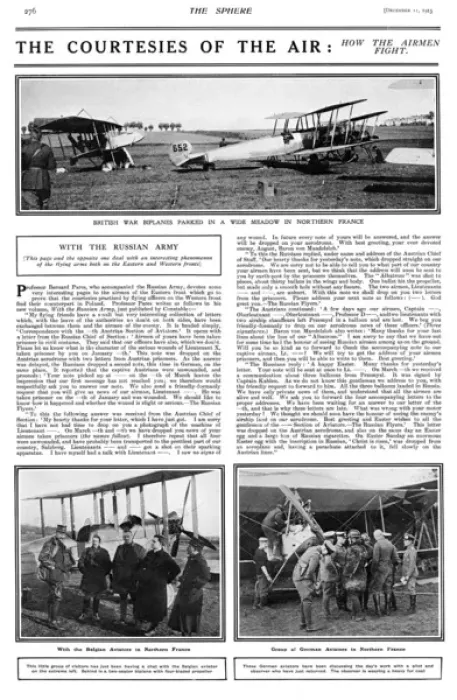 Framed Print : The courtesies of the air, WW1 Framed Print : The courtesies of the air, WW1