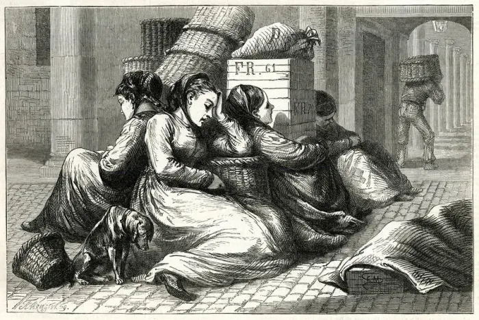 Framed Print : Covent Garden Market Women 1873
