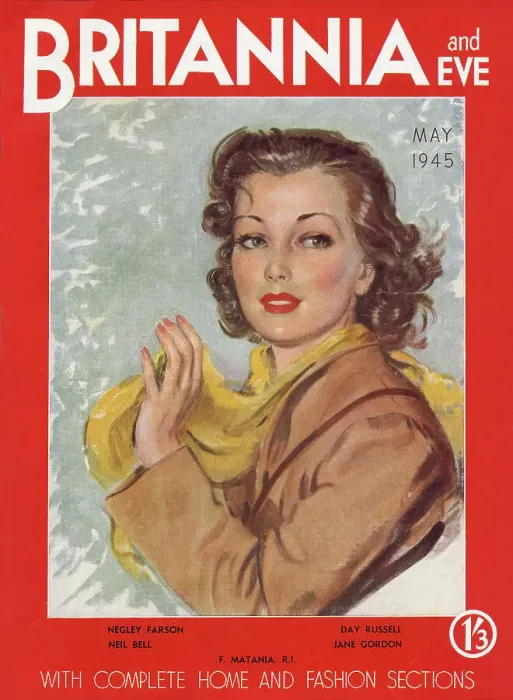Framed Print : Cover of Britannia & Eve magazine, May 1945. Date: May 1945 Framed Print : Cover of Britannia & Eve magazine, May 1945. Date: May 1945