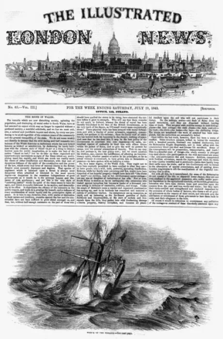 Framed Print : Front cover of The Illustrated London News, 1843